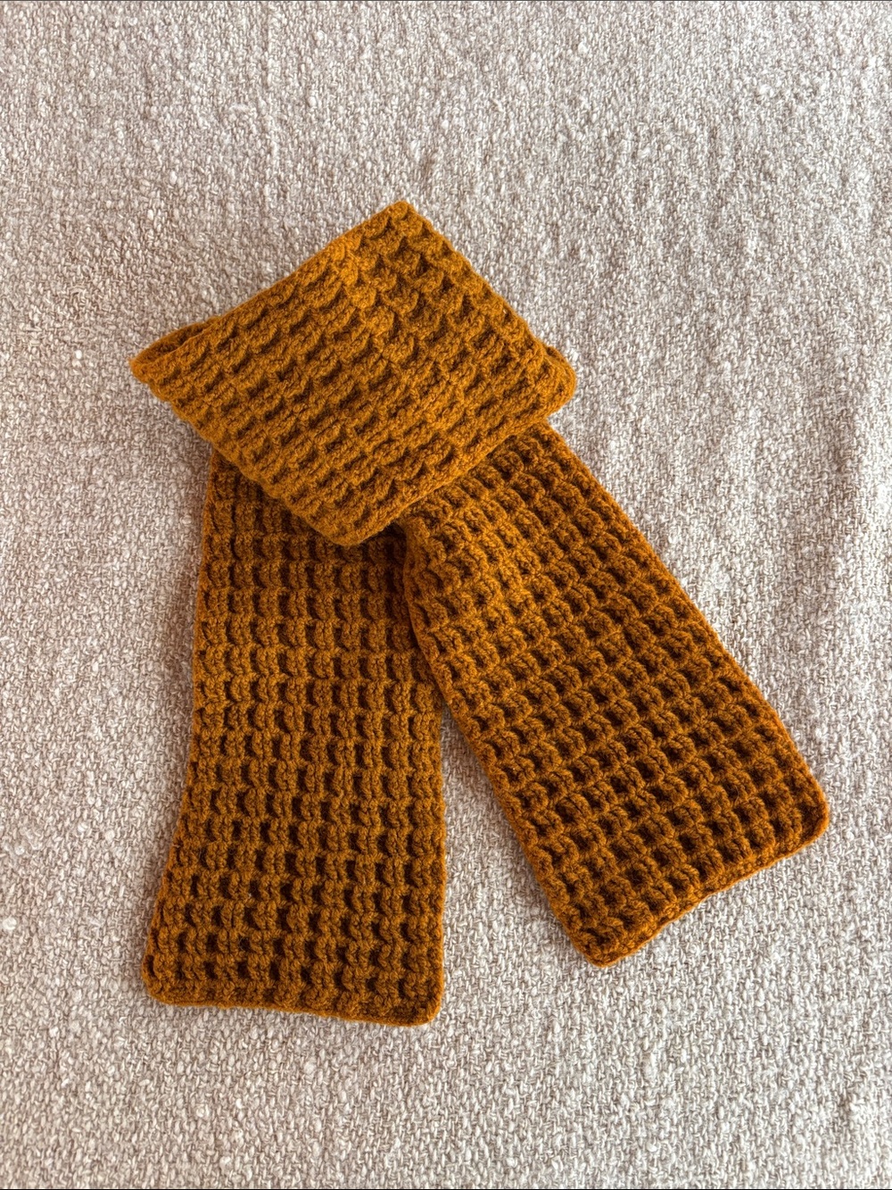 Vintage Crocheted Woolen Scarf